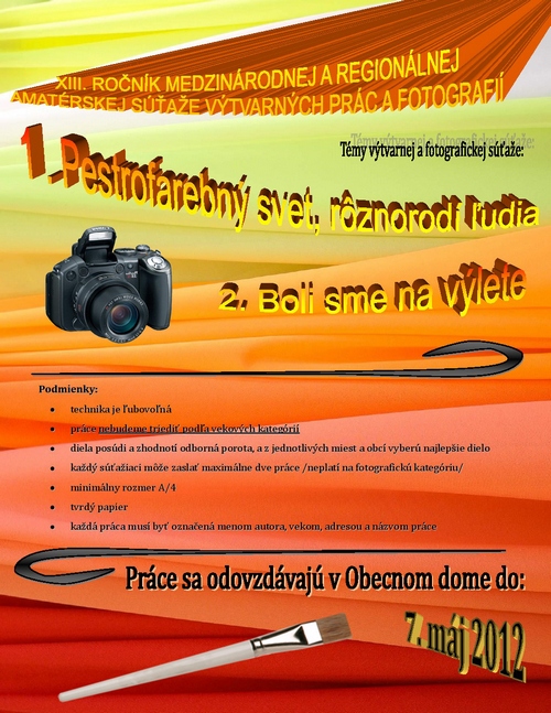 XIII. ročník Medzinárodnej a regionálnej amatérskej súťaže výtvarných prác a fotografií